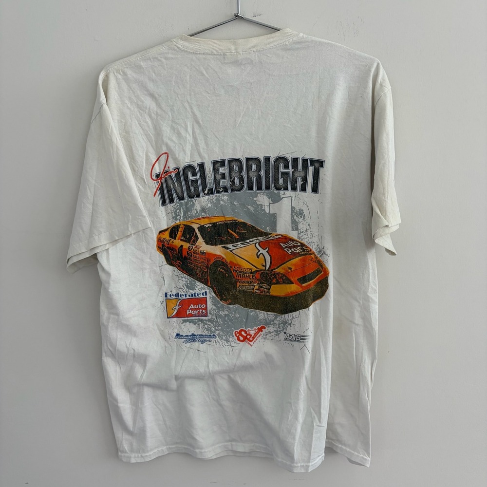 Port and Company Jim Inglebright Federated Auto Parts Racing T-Shirt White Large